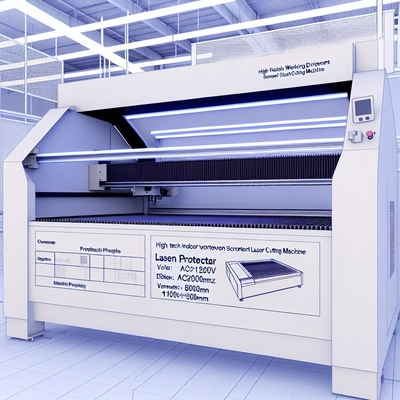محیط کار داخلی محافظ صفحه نمایش دستگاه برش لیزر AC220V / 50Hz ولتاژ 1000 * 800 * 800mm اندازه